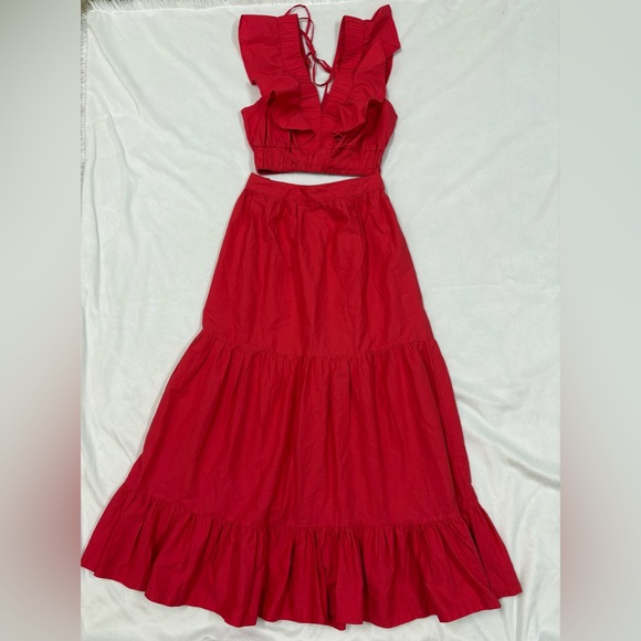 Japna Dresses & Skirts - Japna Red A-Line Skirt